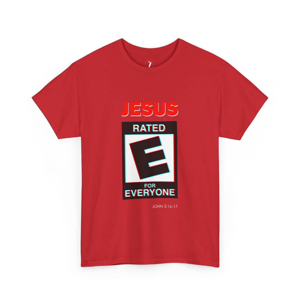 Jesus Rated E Unisex Heavy Cotton Tee Christian T-Shirt