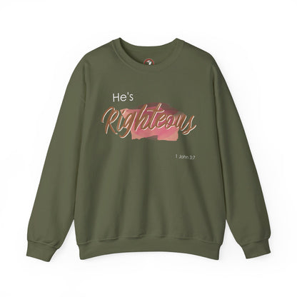 He's Righteous Unisex Heavy Blend™ Crewneck Sweatshirt
