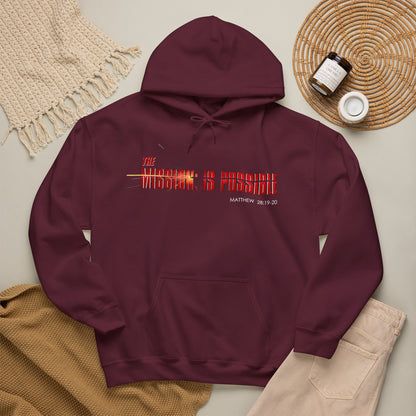 "The Mission is Possible" Motivational Pullover Hoodie
