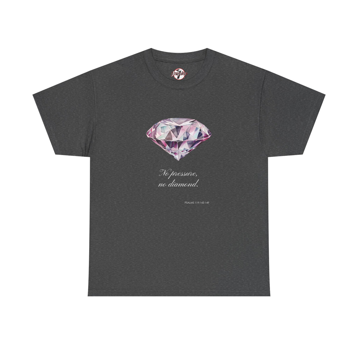 "No Pressure, No Diamond" Women's Inspirational Graphic T-Shirt