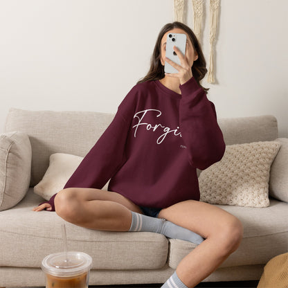 "Forgiven" Inspirational Pullover Crewneck Sweatshirt