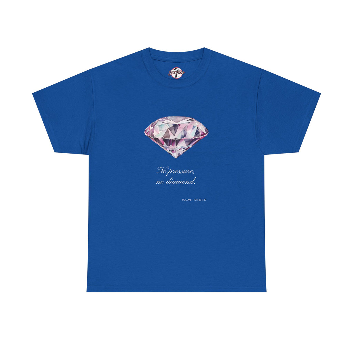 "No Pressure, No Diamond" Women's Inspirational Graphic T-Shirt