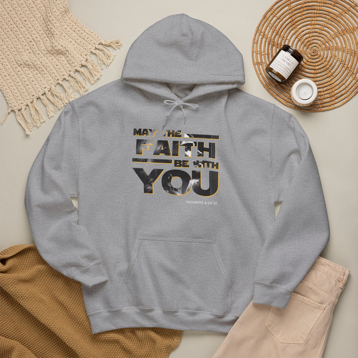 "May the Faith Be With You" Inspirational Pullover Hoodie