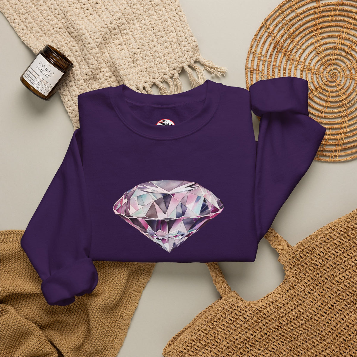"No Pressure, No Diamond" Inspirational Crewneck Sweatshirt