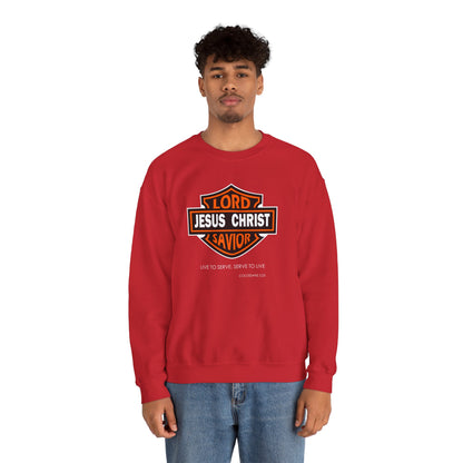 "Jesus Christ Lord and Savior" Motivational Crewneck Sweatshirt