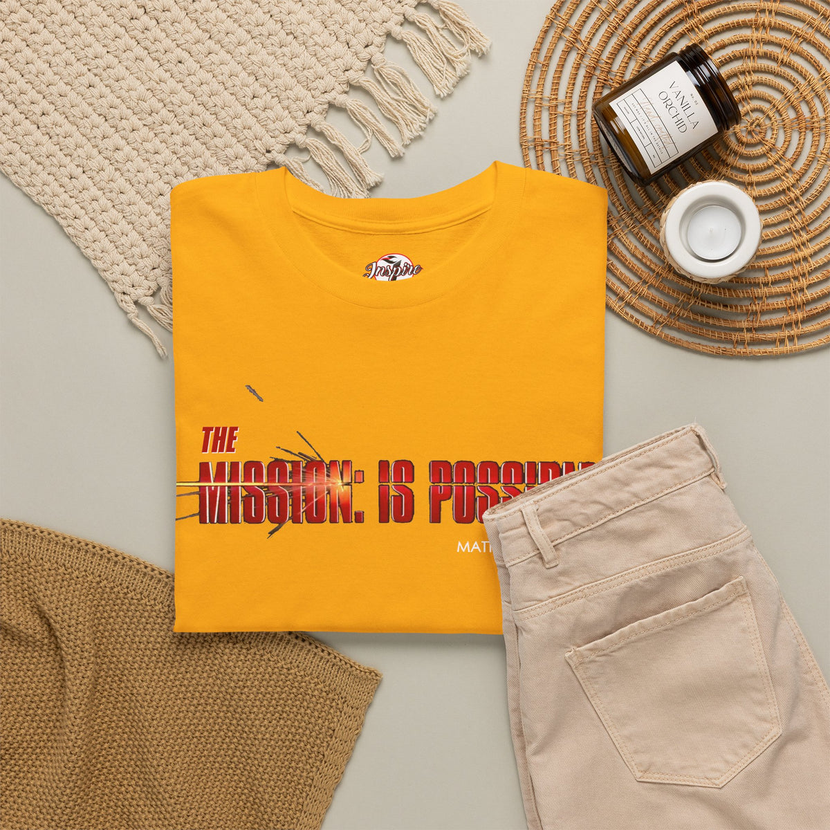 The Mission is Possible Motivational Unisex Graphic T-Shirt