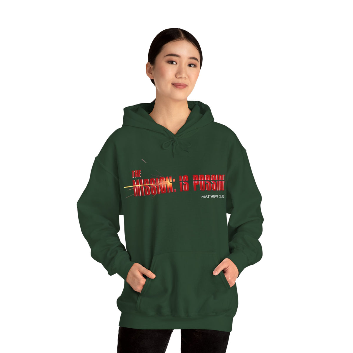 "The Mission is Possible" Motivational Pullover Hoodie