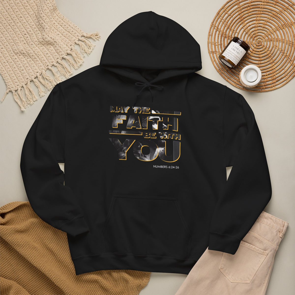 "May the Faith Be With You" Inspirational Pullover Hoodie