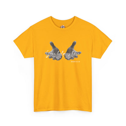 "Your Help Is Here" Women's Crewneck Graphic T-Shirt