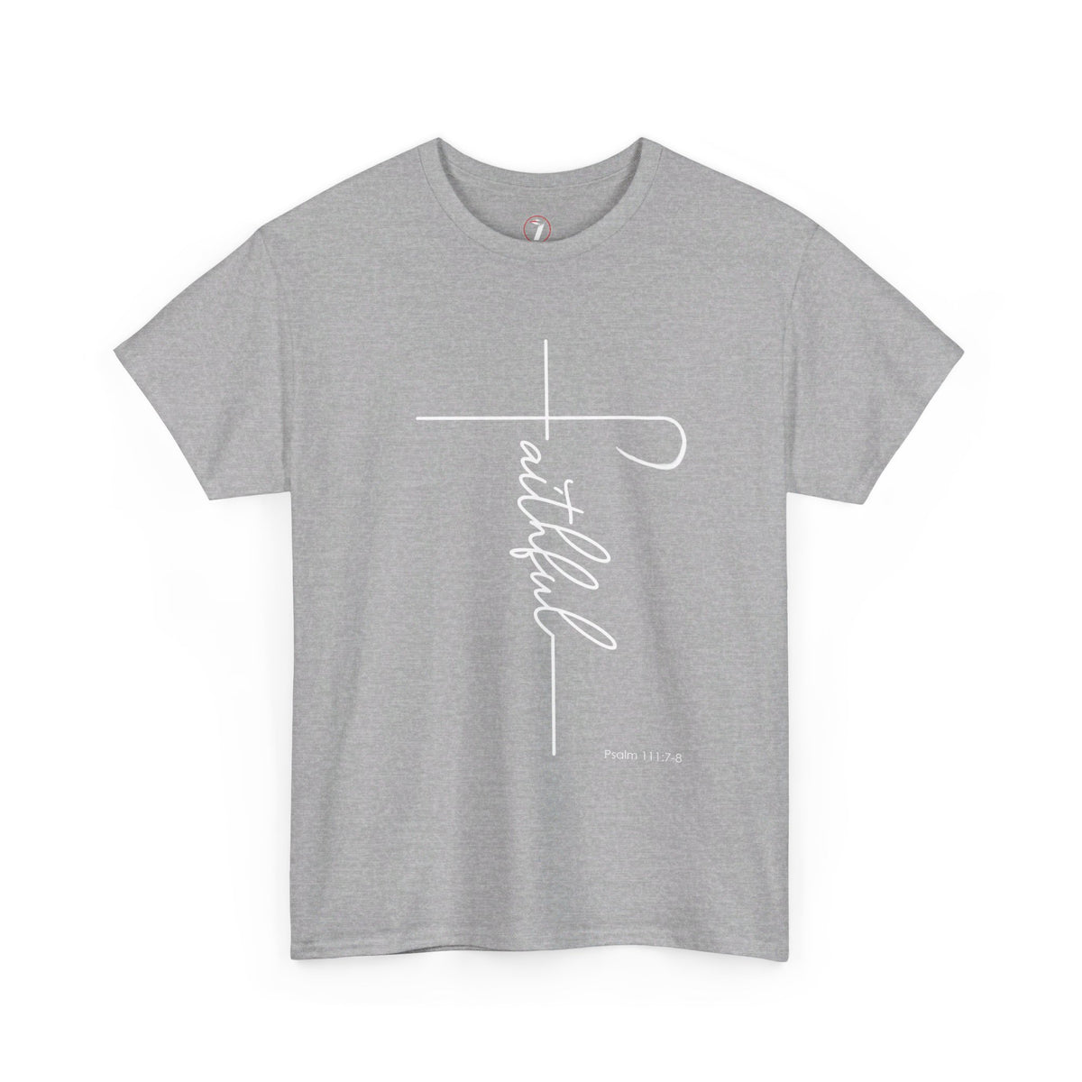 Faithful Fancy Script Unisex Heavy Cotton Tee