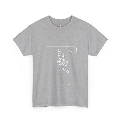 Faithful Fancy Script Unisex Heavy Cotton Tee
