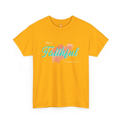 He's Faithful Unisex Heavy Cotton Tee