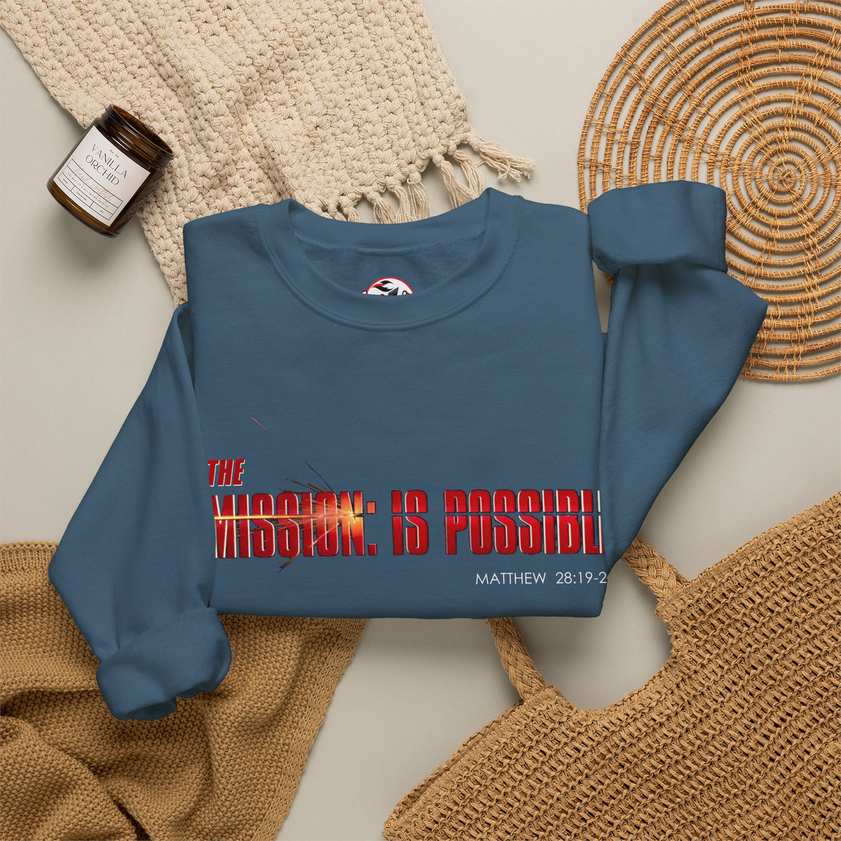 "The Mission is Possible" Motivational Crewneck Sweatshirt