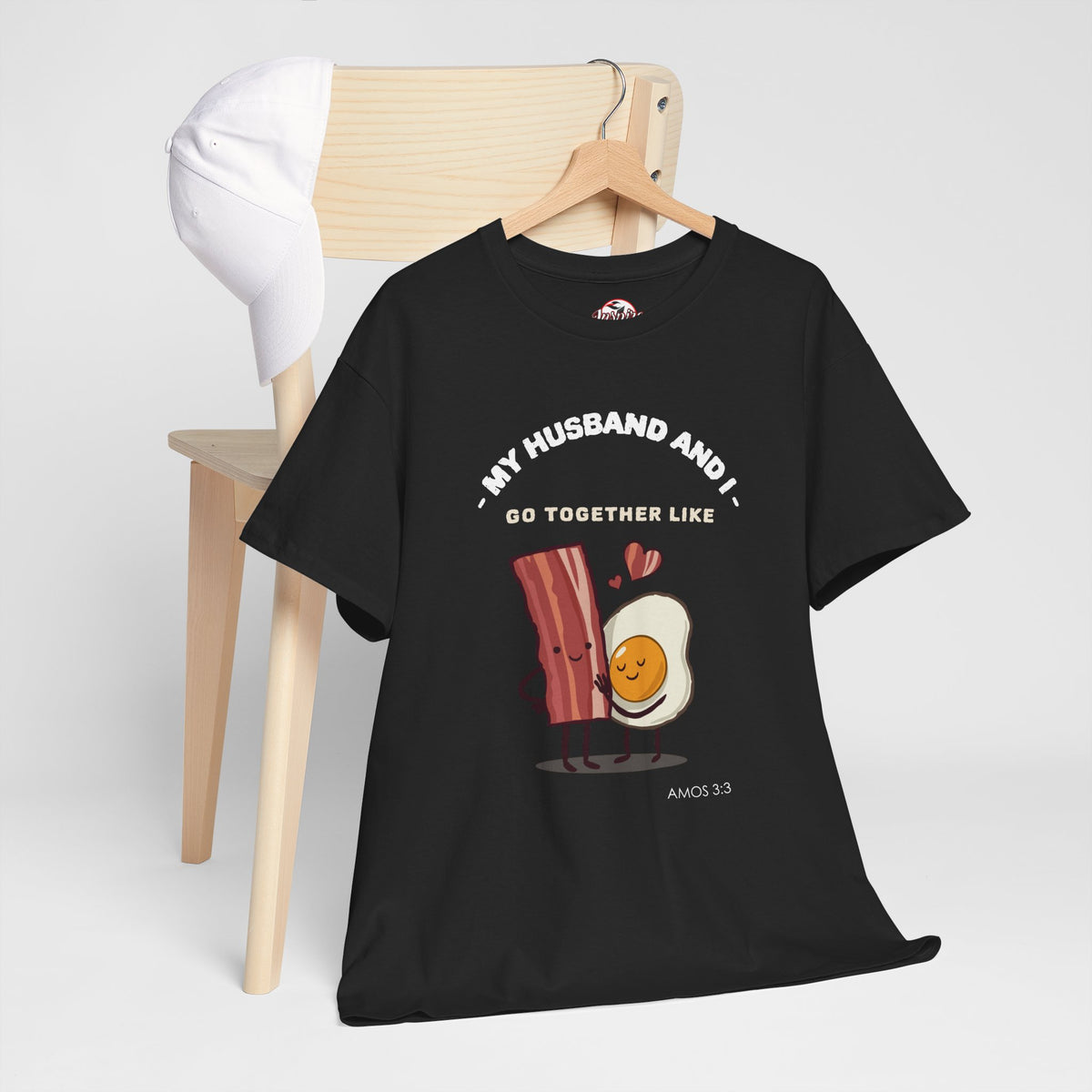 "My Husband and I Go Together Like Bacon & Eggs" Couple Breakfast Graphic Tee