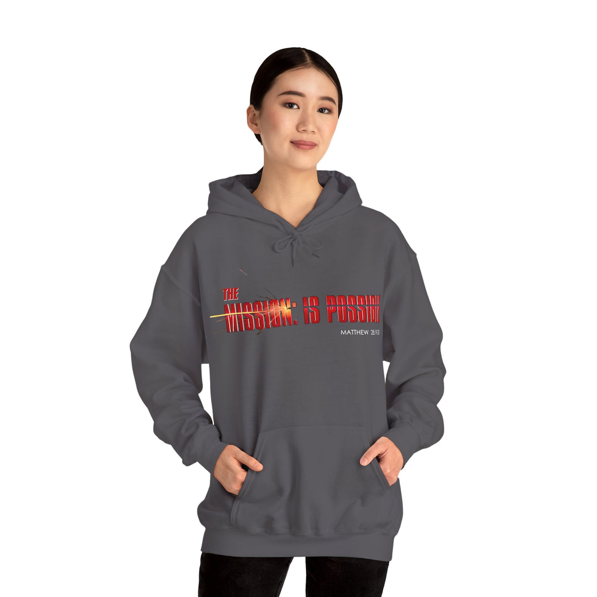 "The Mission is Possible" Motivational Pullover Hoodie