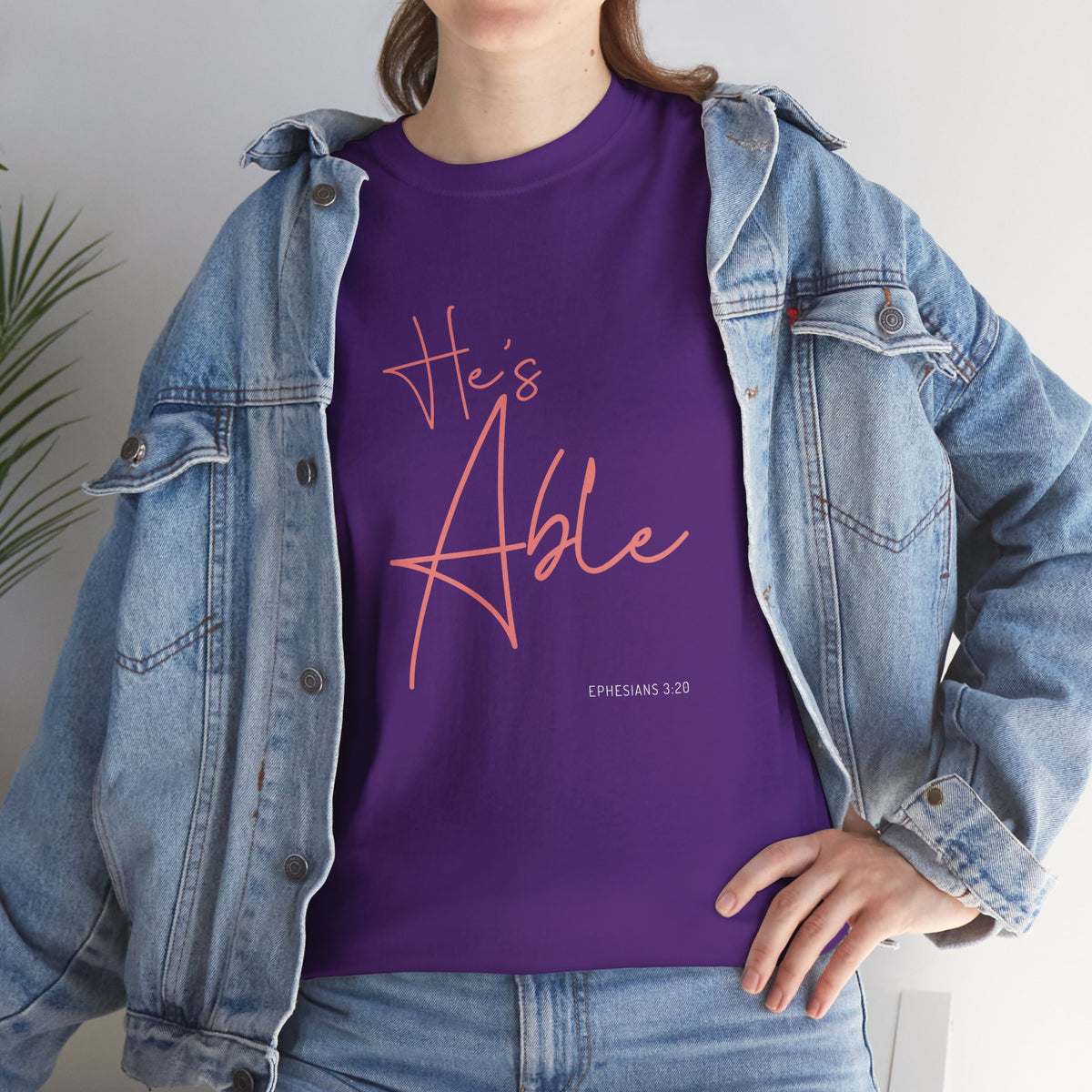 "He's Able" Women's Inspirational T-Shirt