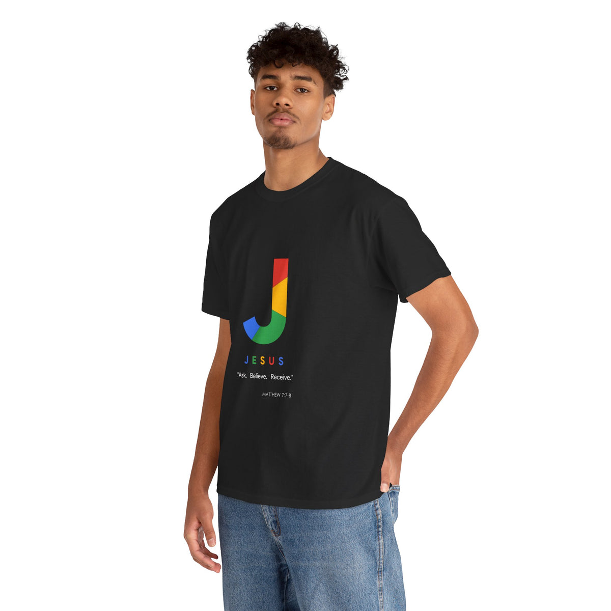 Ask. Believe. Receive. Unisex Heavy Cotton Tee