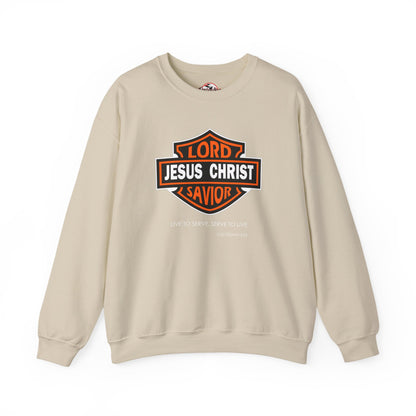 "Jesus Christ Lord and Savior" Motivational Crewneck Sweatshirt