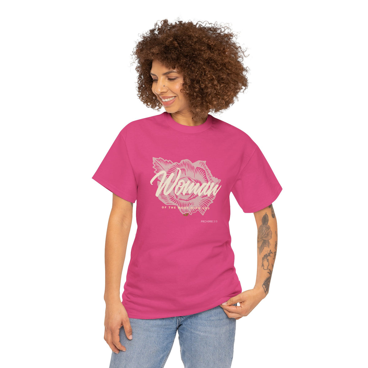 Woman of the Most High God Women's Heavy Cotton Tee