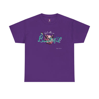 God Calls Me Beautiful Unisex Heavy Cotton Tee