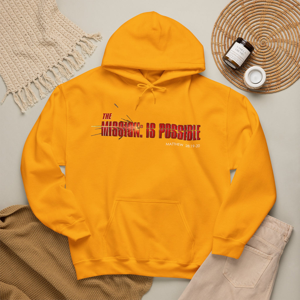 "The Mission is Possible" Motivational Pullover Hoodie