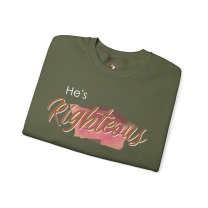 He's Righteous Unisex Heavy Blend™ Crewneck Sweatshirt