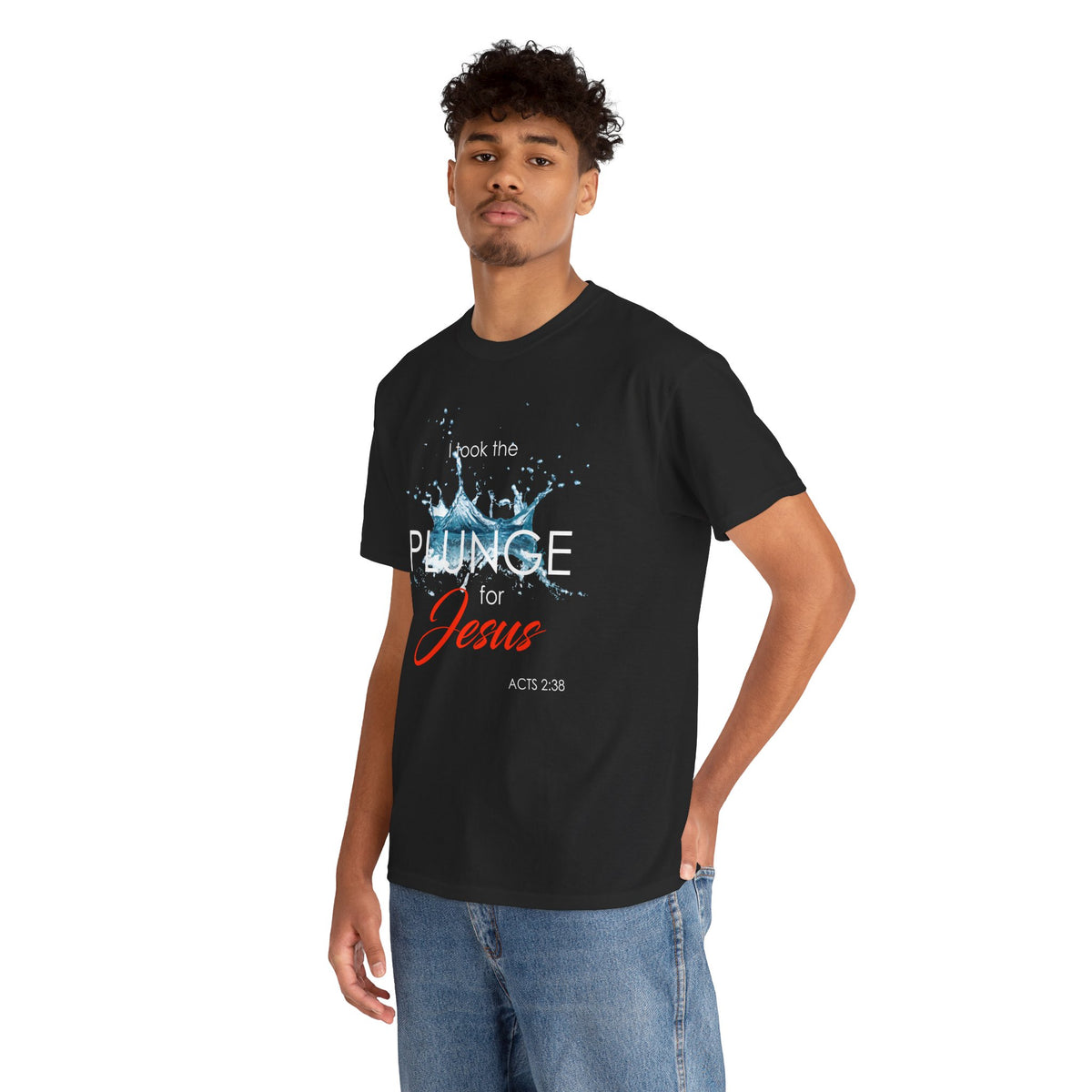 Plunge for Jesus Unisex Heavy Cotton Tee - Faith-Inspired Graphic Shirt