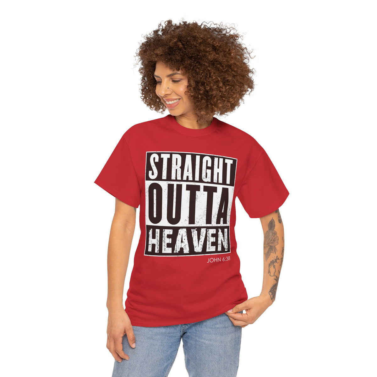 Straight Outta Heaven Unisex Inspirational Graphic T-Shirt