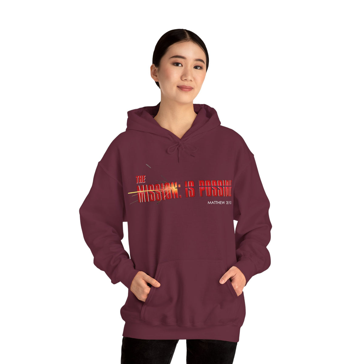 "The Mission is Possible" Motivational Pullover Hoodie