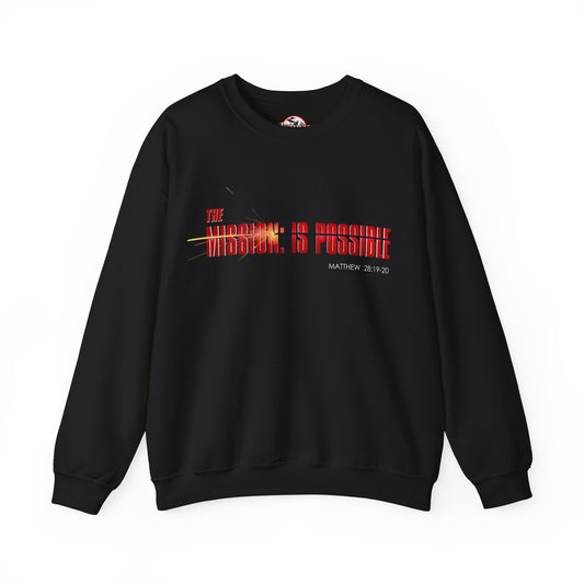 "The Mission is Possible" Motivational Crewneck Sweatshirt