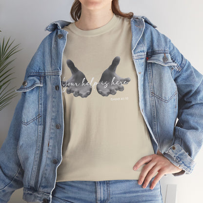 "Your Help Is Here" Women's Crewneck Graphic T-Shirt