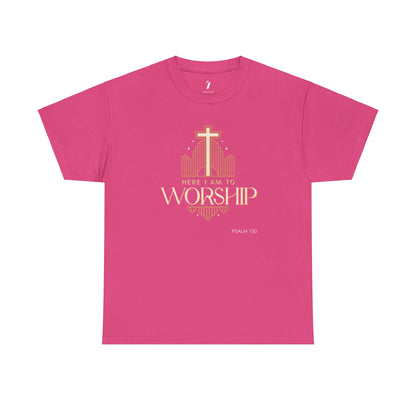 Here I am to Worship Unisex Heavy Cotton Tee