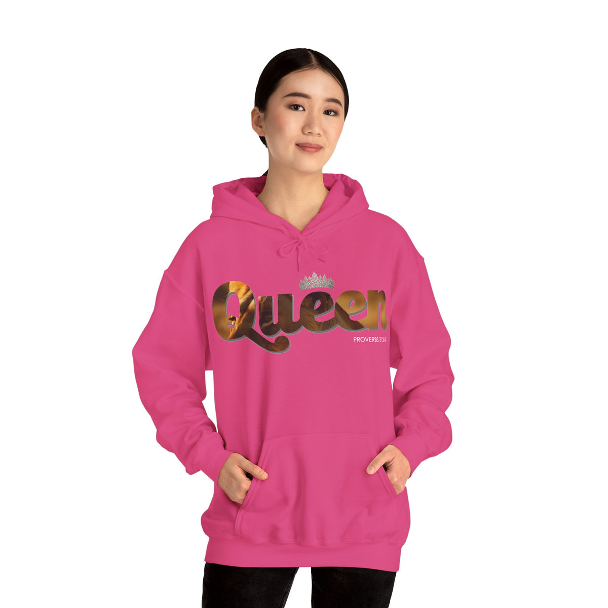 "I am Queen" Womens Affirmation Heavy Blend™ Hooded Sweatshirt