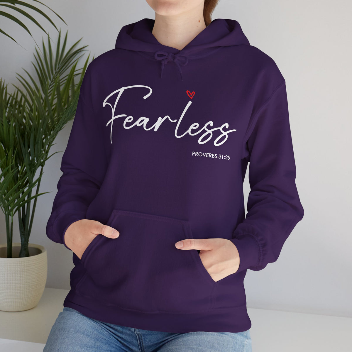 "Fearless" Inspirational Pullover Hoodie