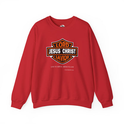 "Jesus Christ Lord and Savior" Motivational Crewneck Sweatshirt