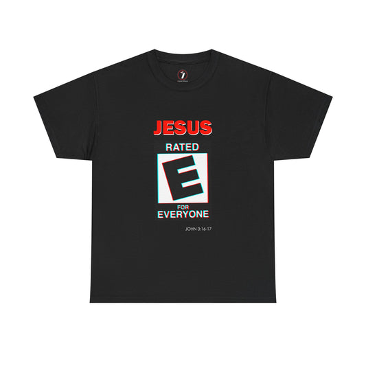 Jesus Rated E Unisex Heavy Cotton Tee Christian T-Shirt