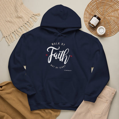 "Walk by Faith Not by Sight" Motivational Pullover Hoodie