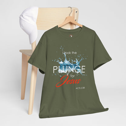 Plunge for Jesus Unisex Heavy Cotton Tee - Faith-Inspired Graphic Shirt