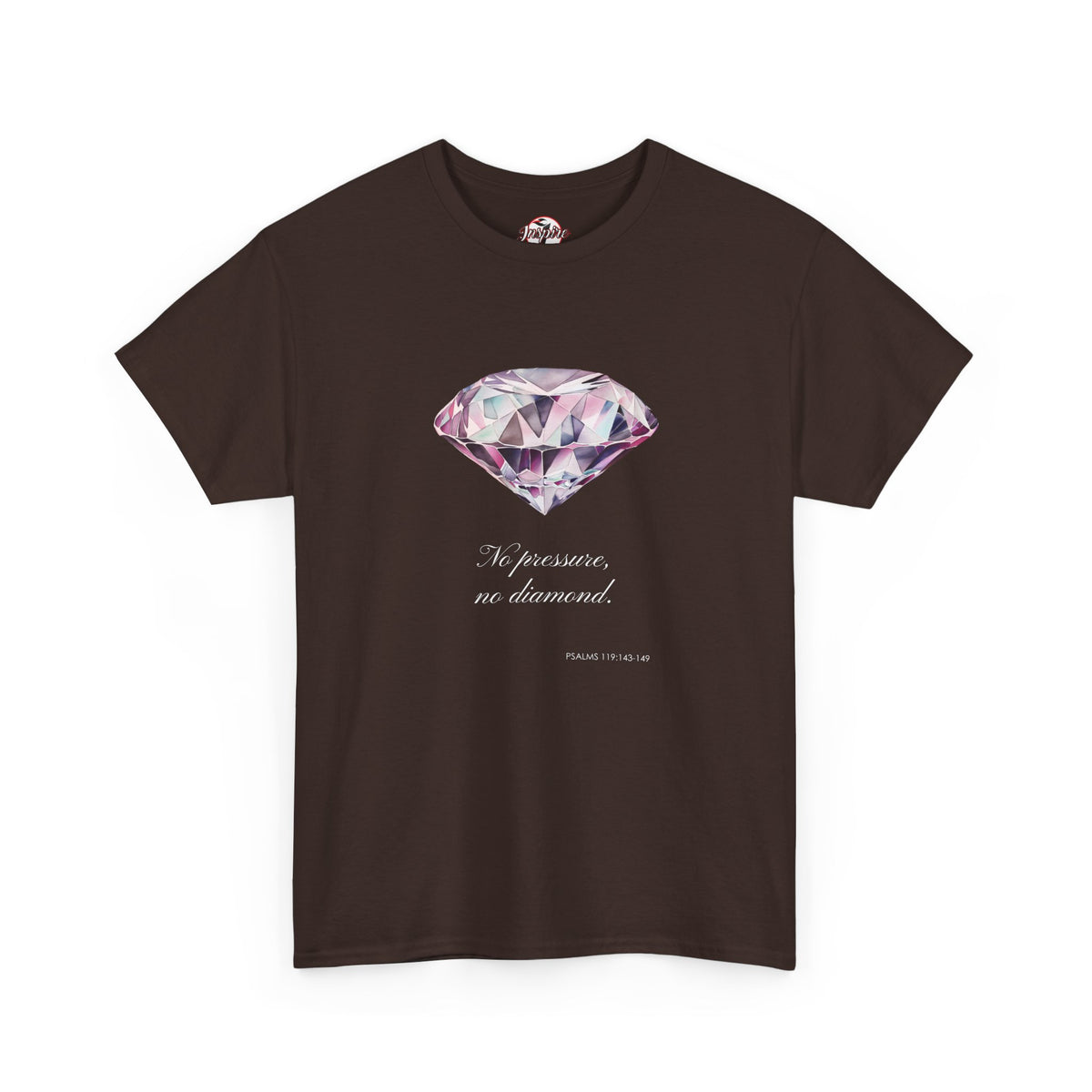 "No Pressure, No Diamond" Women's Inspirational Graphic T-Shirt
