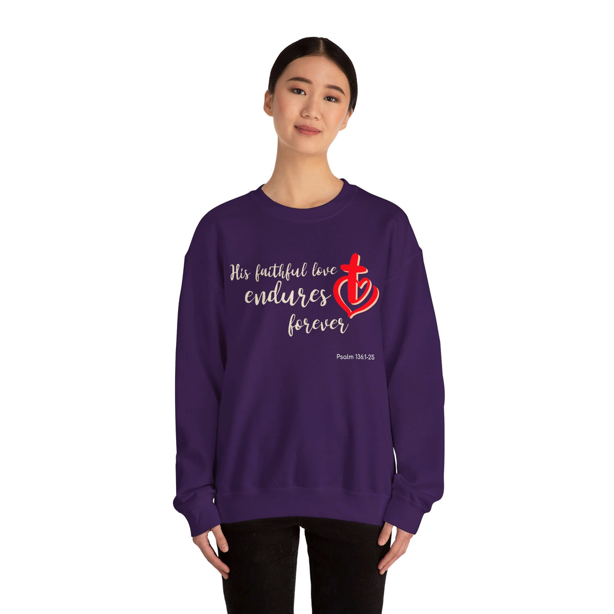 His Faithful Love Unisex Heavy Blend™ Crewneck Sweatshirt
