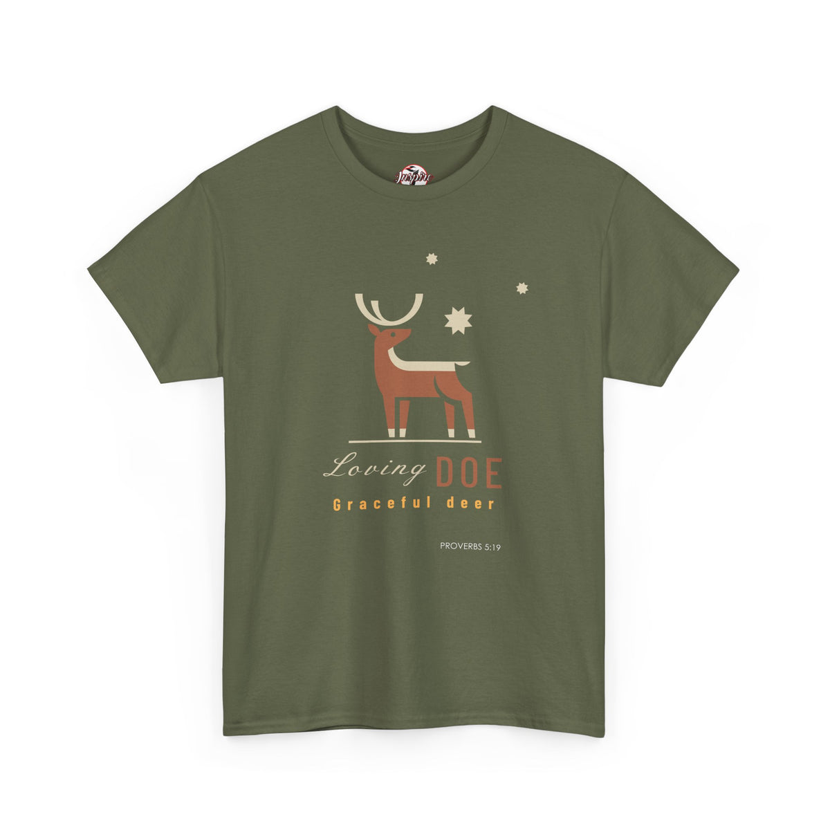 "Loving Doe Graceful Deer" Women's Inspirational Graphic T-Shirt