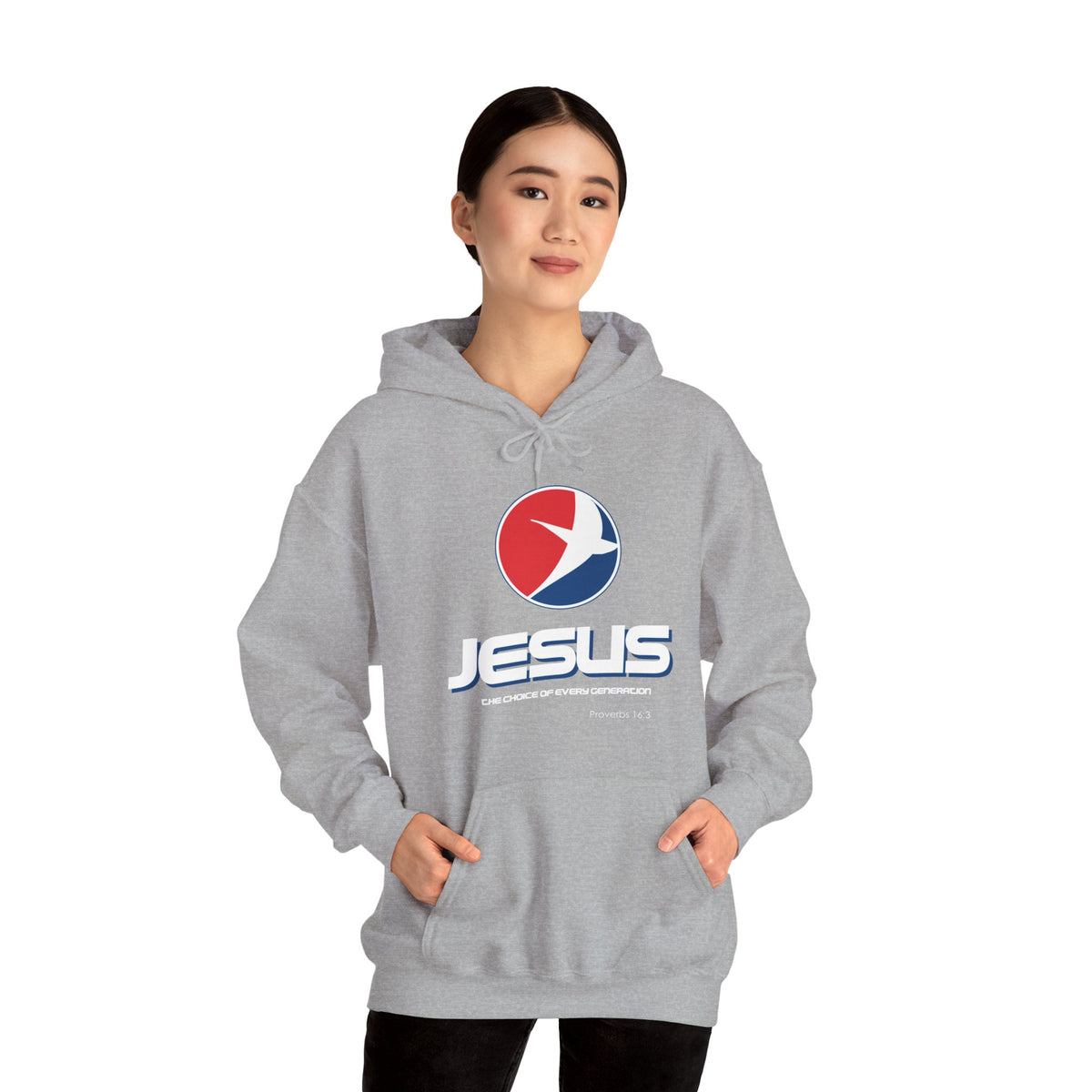 Jesus The Choice Logo Hoodie — Unisex Faith Pullover Hoodie
