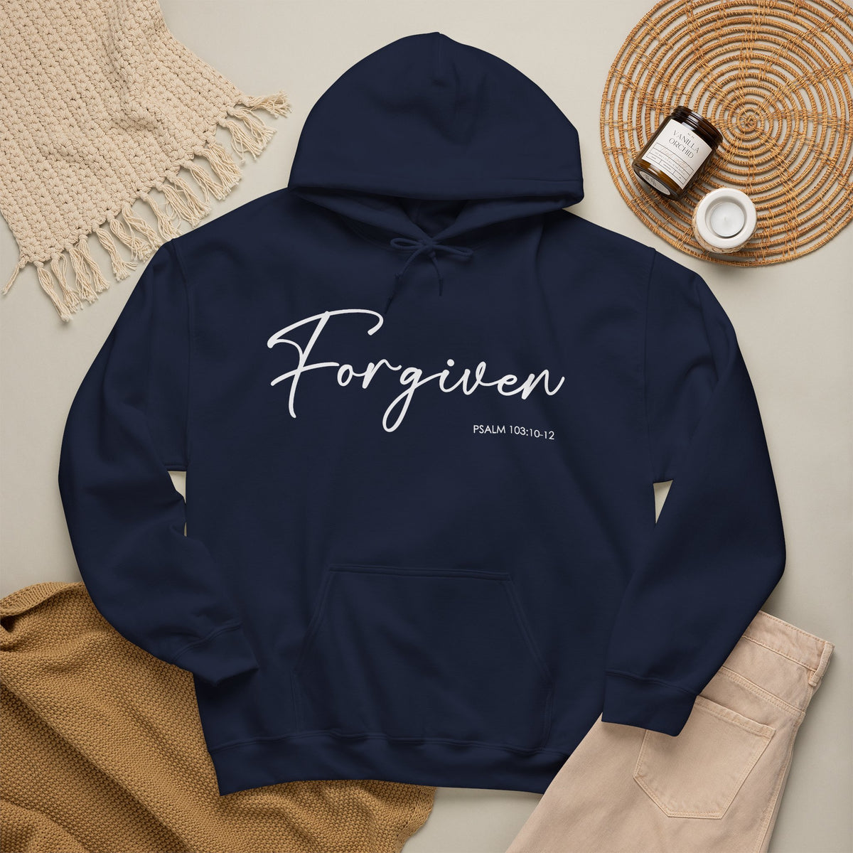 "Forgiven" Inspirational Pullover Hoodie