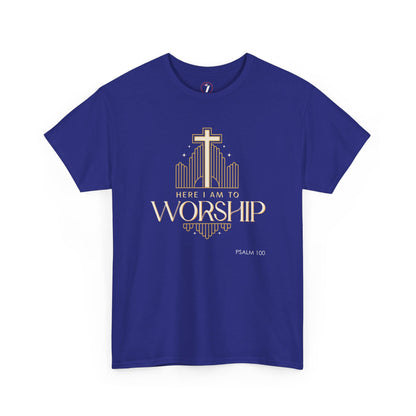 Here I am to Worship Unisex Heavy Cotton Tee