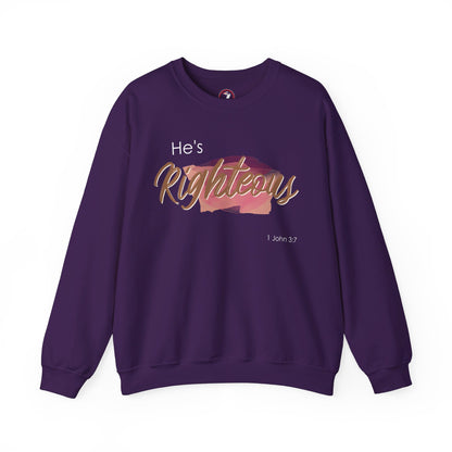 He's Righteous Unisex Heavy Blend™ Crewneck Sweatshirt