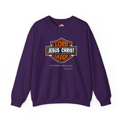 "Jesus Christ Lord and Savior" Motivational Crewneck Sweatshirt