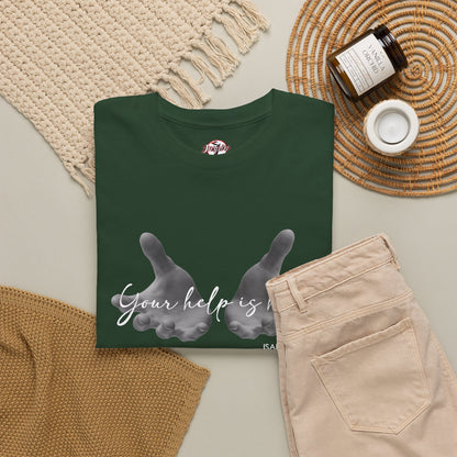 "Your Help Is Here" Women's Crewneck Graphic T-Shirt