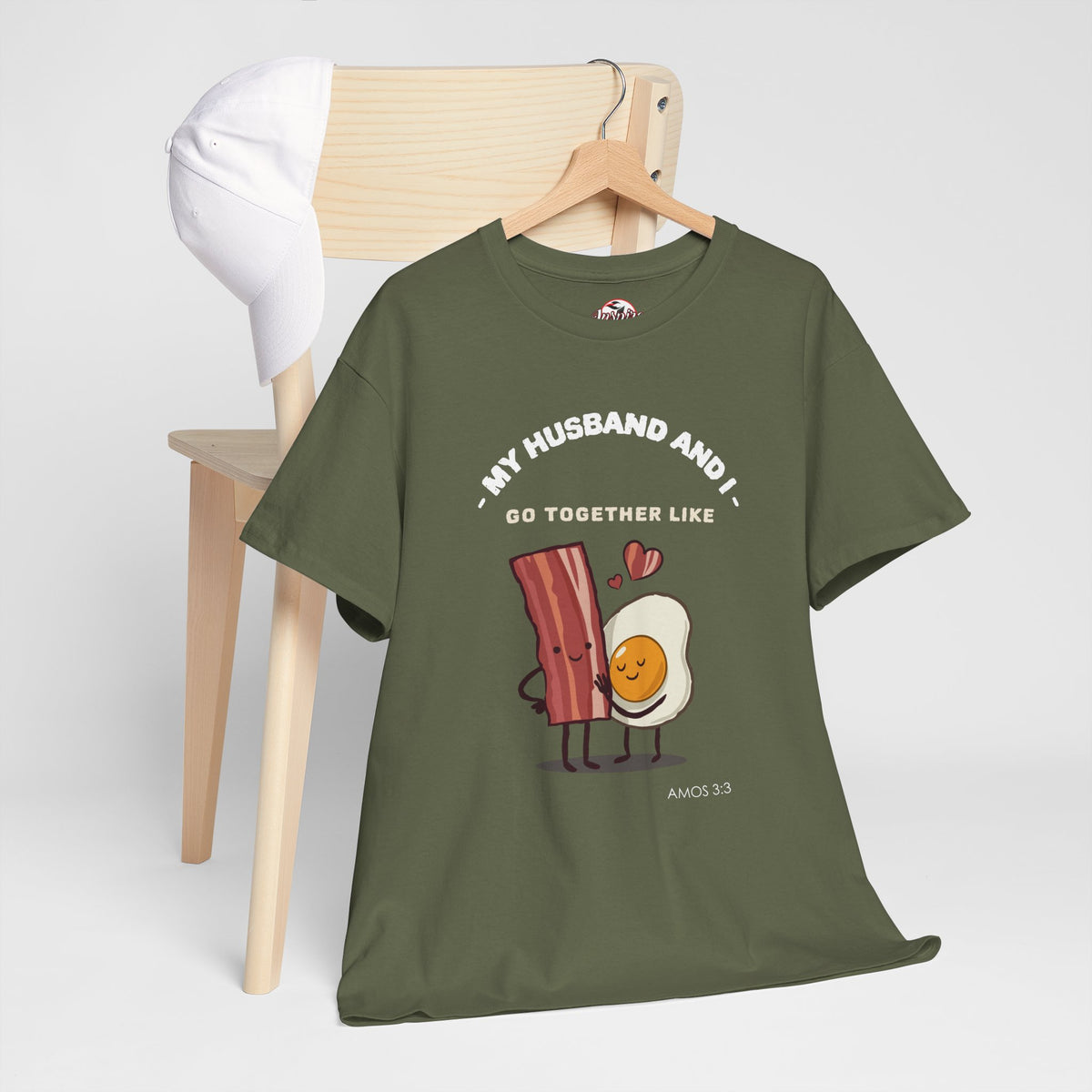 "My Husband and I Go Together Like Bacon & Eggs" Couple Breakfast Graphic Tee