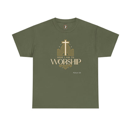 Here I am to Worship Unisex Heavy Cotton Tee