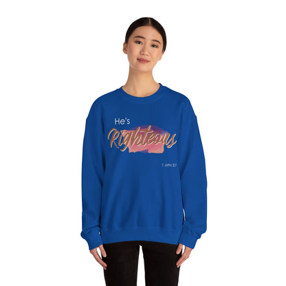 He's Righteous Unisex Heavy Blend™ Crewneck Sweatshirt